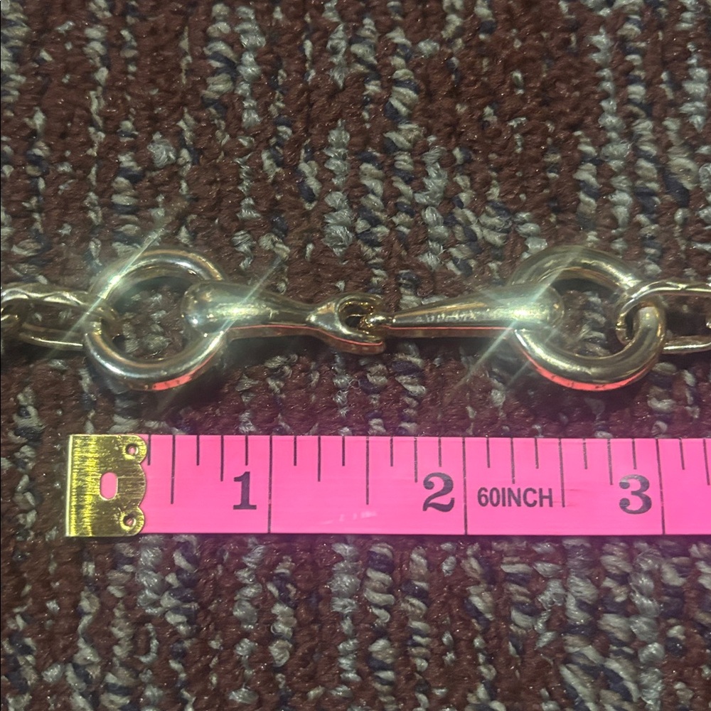 KB snaffle bit necklace gold tone equestrian style jewelry elegant statement - Picture 7 of 7